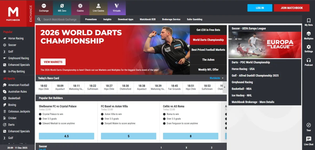 matchbook casino bet